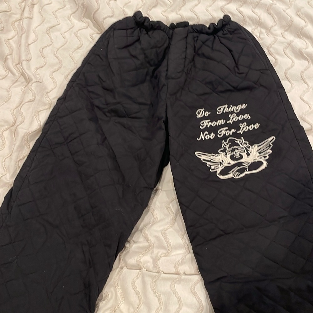 Boys lie quilted sweat pants new sz L